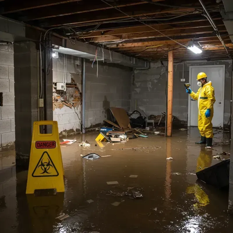 Flooded Basement Electrical Hazard in Perris, CA Property